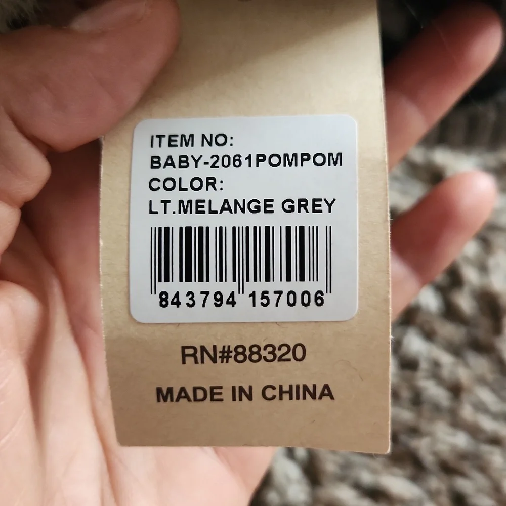C.C baby pompom hat.